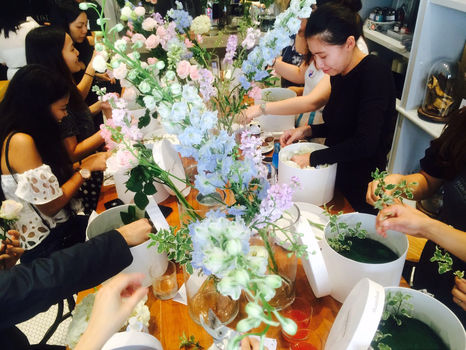 Our florists-to-be in action!